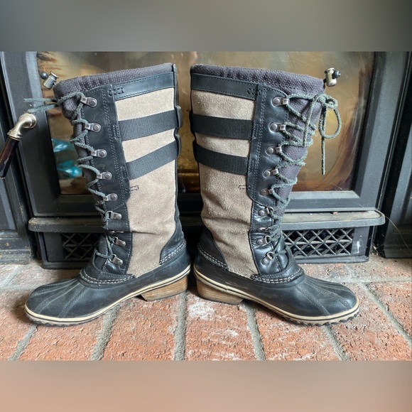 Sorel Conquest Carly II Waterproof Snowboots Black SZ 9 EU 40 - Picture 4 of 7